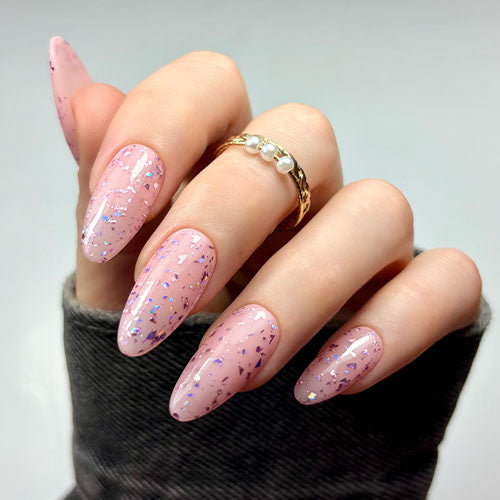 Holo Pink Flake Effect Top Coat