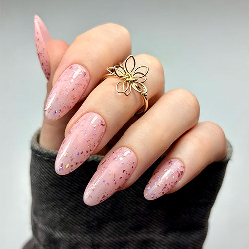 Holo Rose Flake Effect Top Coat