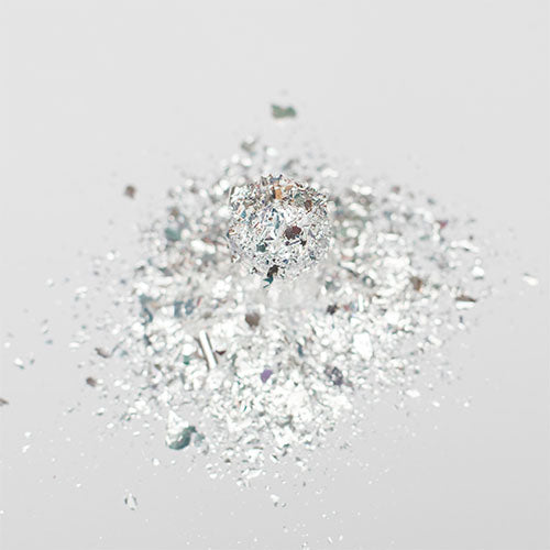 Mirror Silver Metallic Flakes