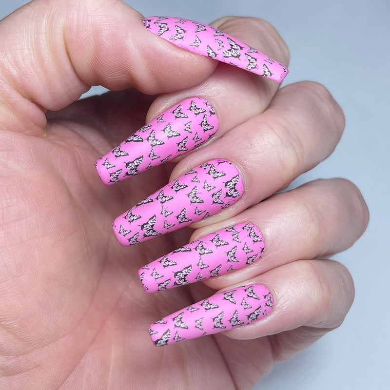 Pink Butterfly Foil